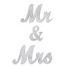 Mr and Mrs Signs Wooden Silver Letters MR MRS Decorations Wedding Holiday Home Decoration Photo Props