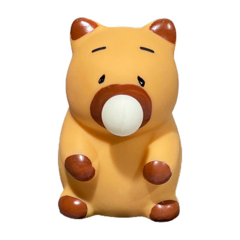 PVC Cute Capybara Pinch Toy Blowing Bubble Funny Relax Ball Sensory Fidget Toys Small Squeeze Ball Toys For Kids Boys Aldult