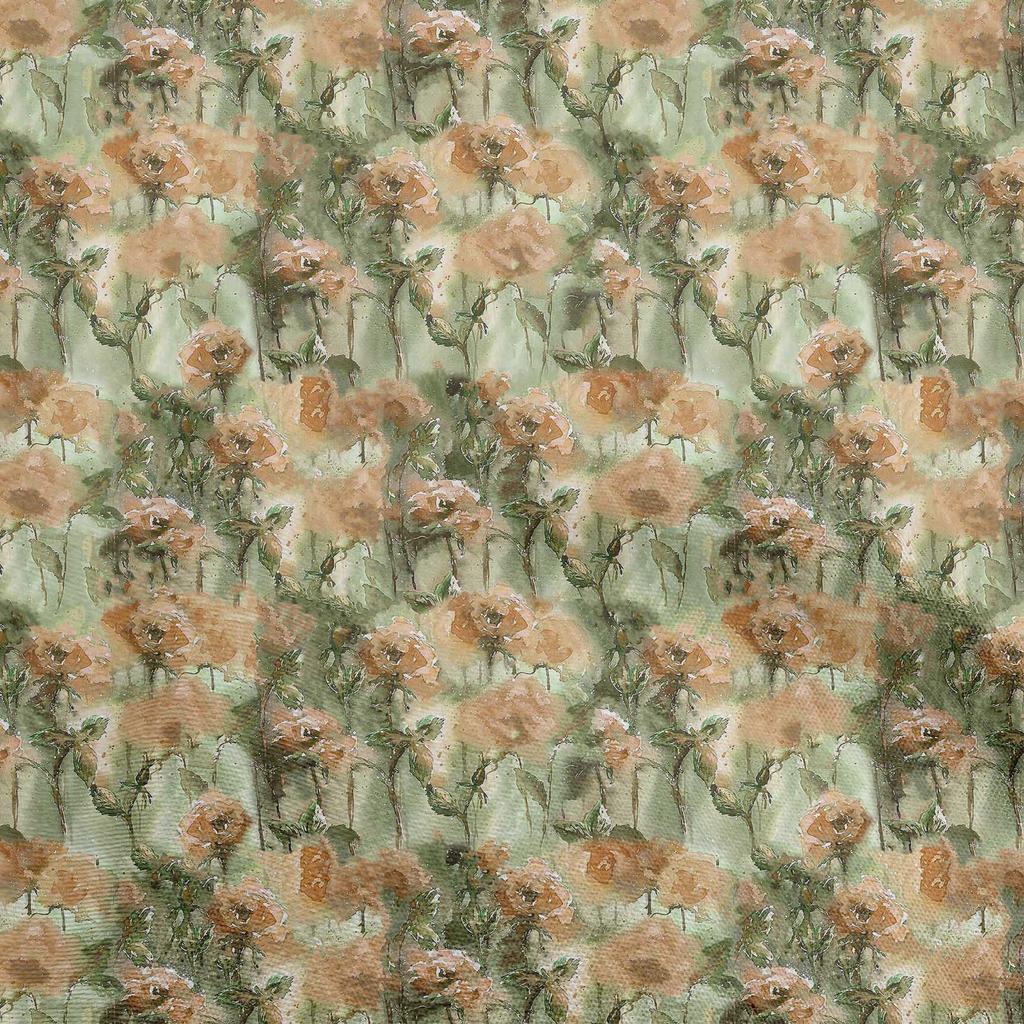 oneOone Cotton Poplin Blue Fabric Abstract Floral Sewing Fabric By The Yard Printed Diy Clothing Sewing Supplies 42 Inch