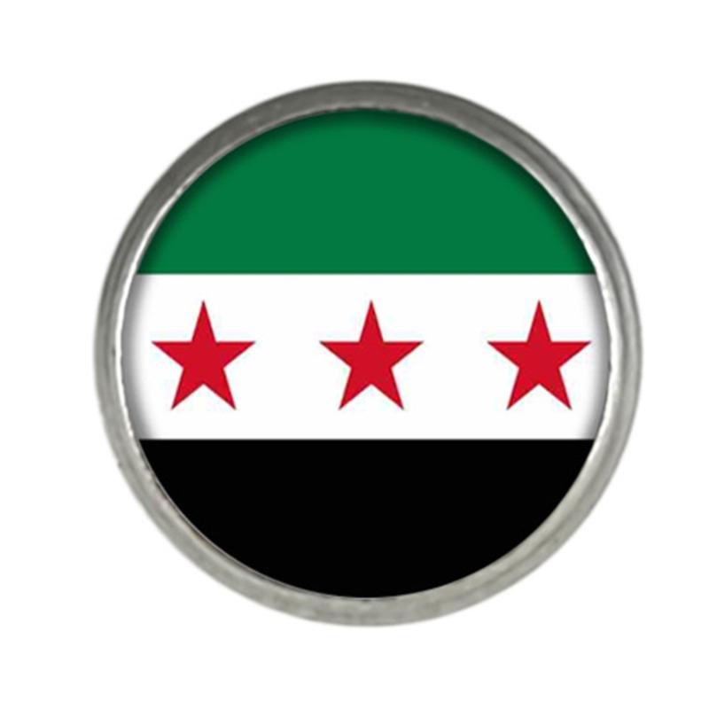 Elegantes syrisches Flaggen-Schmuckset mit Halskette, Armband, Ohrringen aus Edelstahl und Glas für Kulturbegeisterte