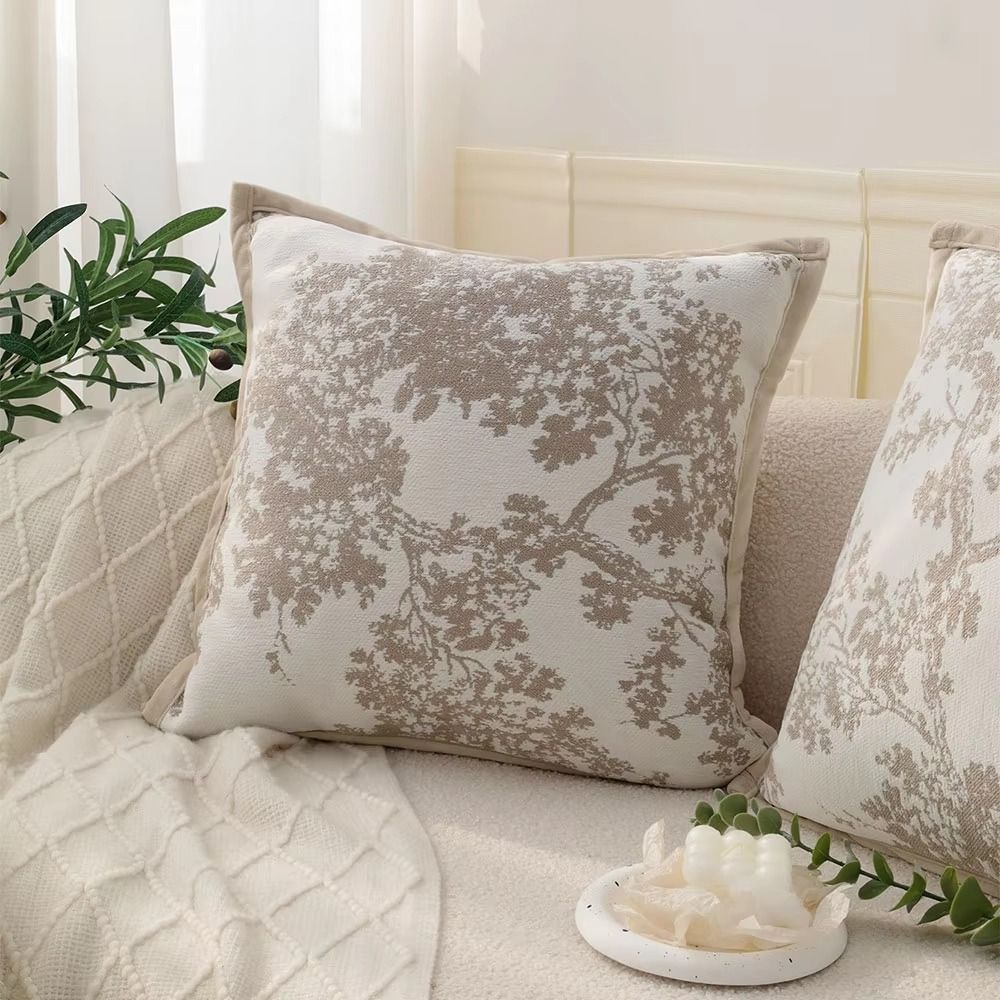 Brown Coffee Pillow Covers Nordic Style Cushion Cover High-end Sofa Pillowcase  Bedroom