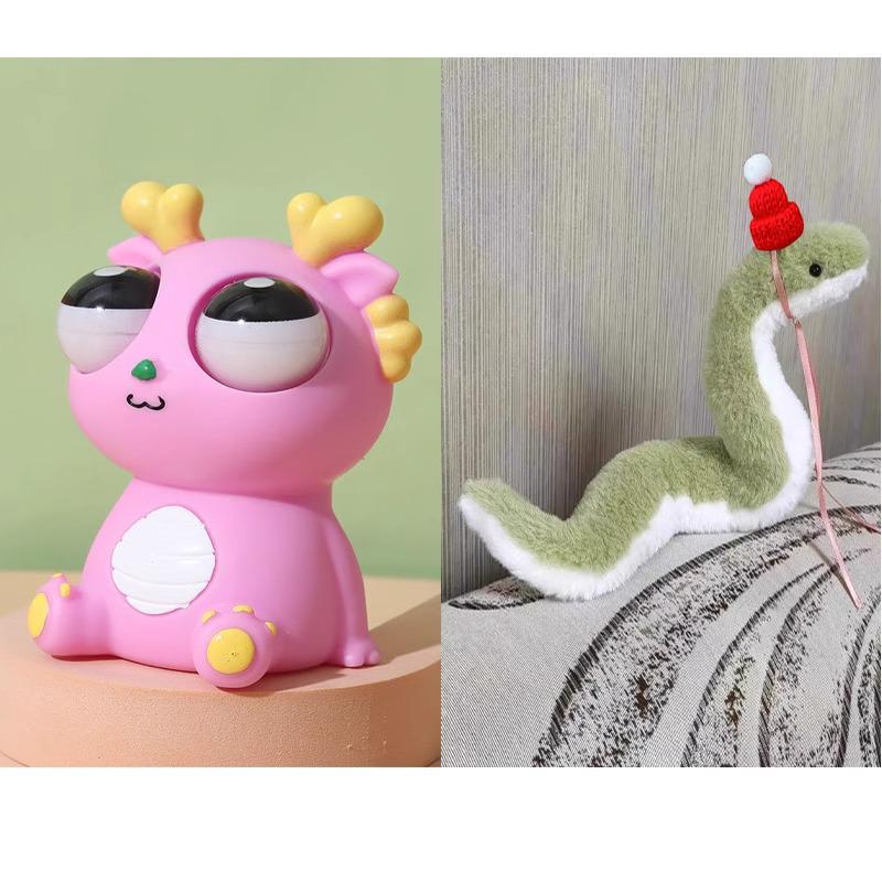 Dao Le Ge Pop-Eye Dragon Decompression Toy - Stress Relief, Squeeze & Pinch for Kids' Creative Pranks