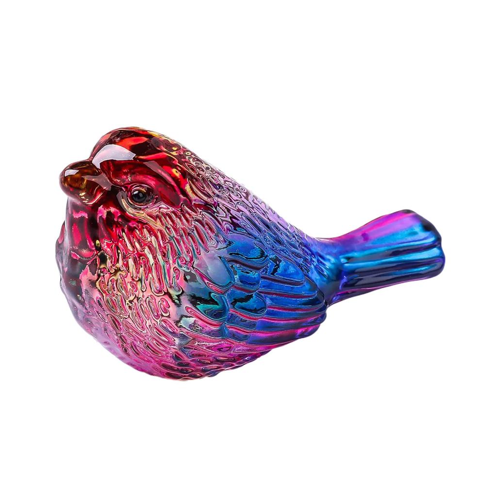 Artistic Glass Bird Figurine Collectible Crystal Desk Decoration For Bird Enthusiasts