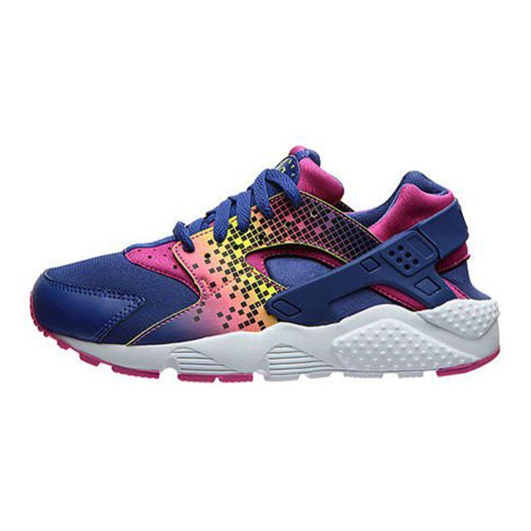 Nike Huarache Run Comfortable Lightweight Fabric Synthetic Leather Shock Absorbing Non-Slip Wear-Resistant Low-Top Running Shoes 704946-500