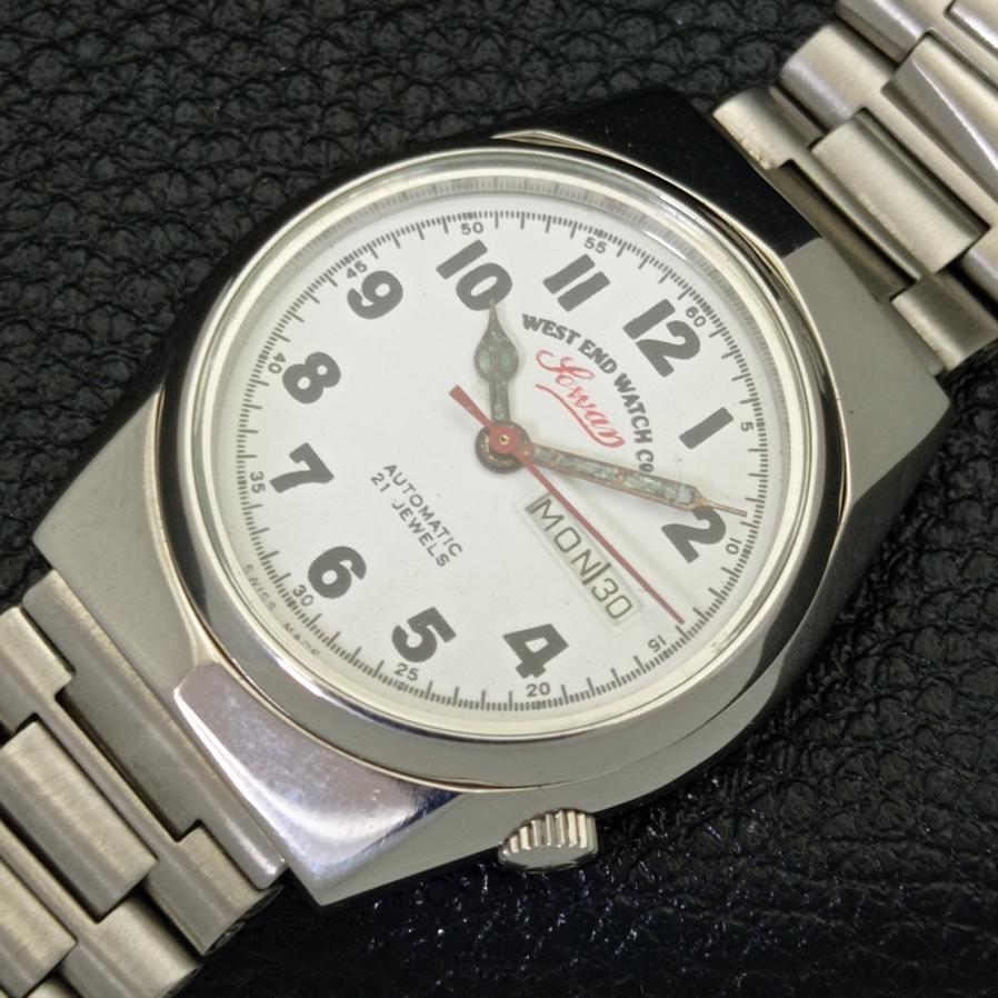 USED WEST END WATCH CO AUTOMATIC 2688 SWISS BOY WHITE DIAL WATCH A427749-2 R1054-a427749