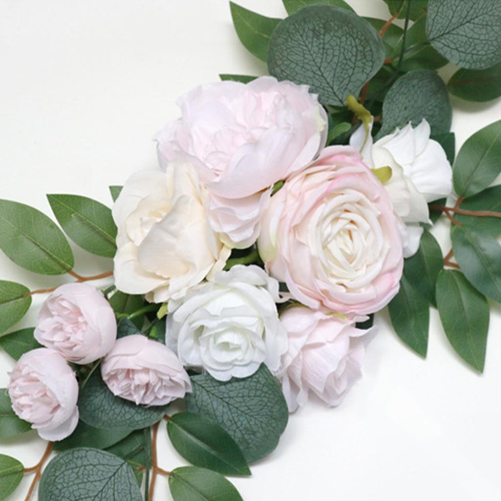 Künstlicher Blumengirlanden-Set Rose Hochzeitsbogen Blumengirlanden für Hochzeits-Willkommensschilder Zeremoniedekoration