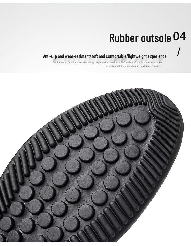 Pánské jarní boty z měkké kůže, nazouvací, ležérní - Lehké obchodní boty pro tátu