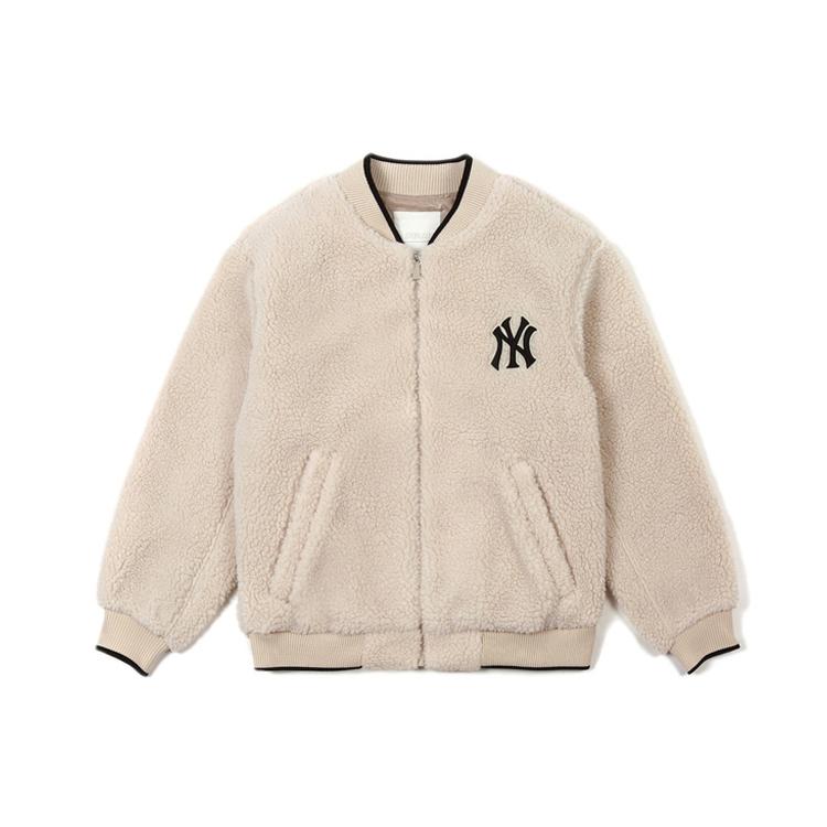 MLB New York Yankees Velvet Jackets Unisex Beige Baseball Collar Moderate 31JPF1061-50B