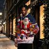 Men's Christmas Print Trendy -Lined Pullover Hoodie Long Sleeve Sweatshirt