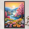 Full Embroidery Beads Printed 11CT Landscape Cross Stitch Kit Home Art Decor