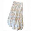 Korean Style Elegant Romantic Floral Midi Skirt for Women - Spring/Summer Versatile Loose Fit A-Line Skirt