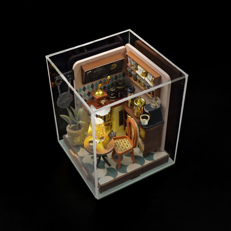 DIY Dream Bedroom Wooden Miniature Hut - Handmade Creative Toy Gift