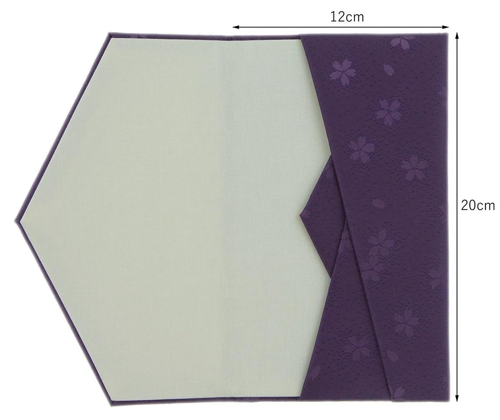 Daiko Sangyo Ester Sakura Silk Fukusa (Cloth Wrapping Cloth) with Gold Envelope, CelebrationCondolence Set, Made in Japan, PinkPurple, 758