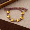 Handwoven Colorful Love Heart Bracelet Women Men Trendy New Chinese Style Cord Charm Jewelry 2025 Winter