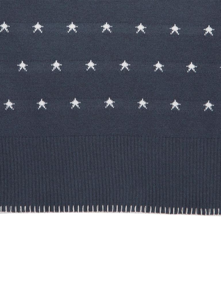 TUOMIO Star Knit Pullover [Dusty Blue]