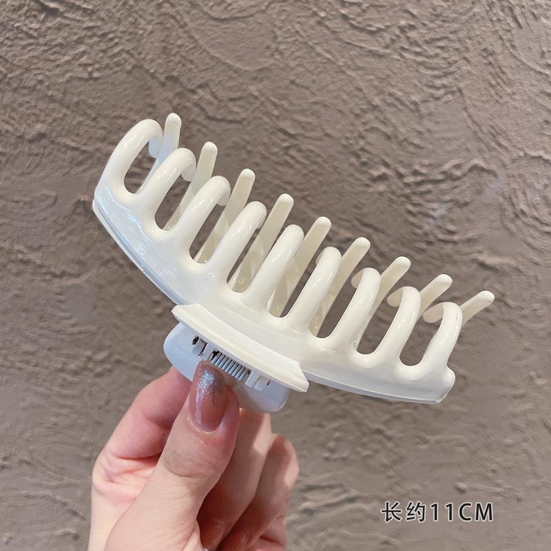New Solid Color Large Claw Clips for Women Plastic Hair Claws Geometry Hairpin Crab Hair Clips Headwear Fashion Hair Accessories