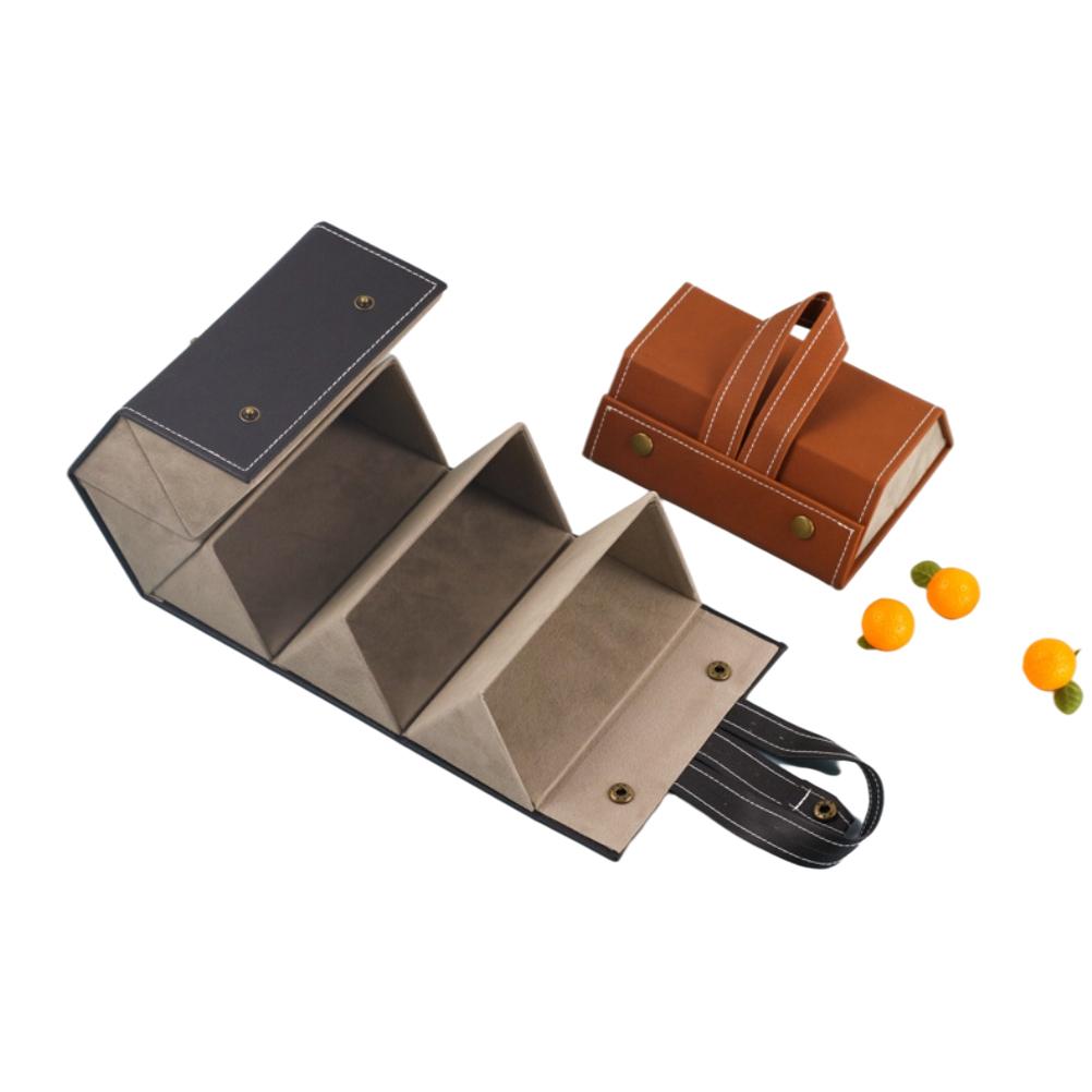Mehrfachschlitz Sonnenbrillen Organizer Faltbare Brillen Schmuck Aufbewahrungsbox Tragbares PU Leder Brillenetui zur Aufbewahrung
