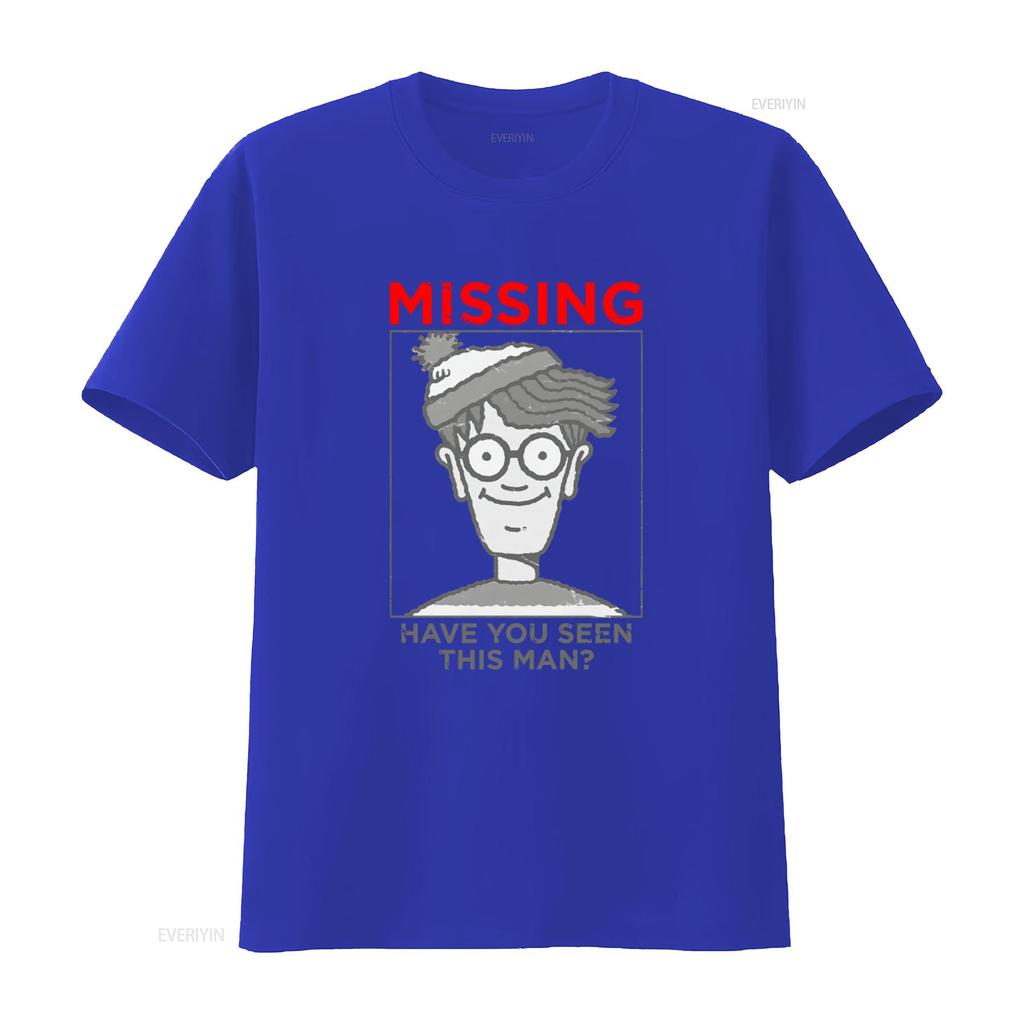 Wheres Waldo Missing Licensed Adult T Shirt Fun Nostalgic Design vintage Washed Unisex graphic Casual fashion Breathable Soft