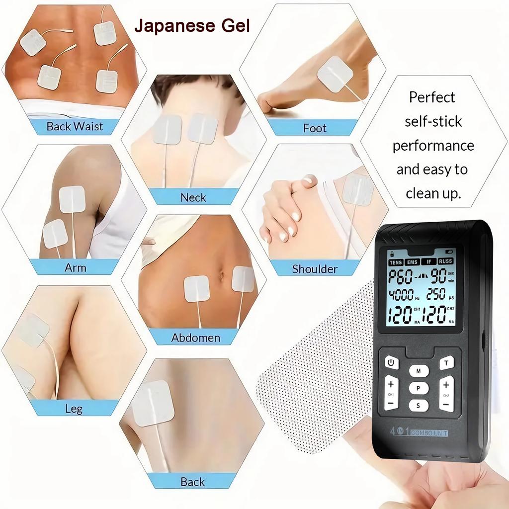 Electric Muscle Stimulator EMS IFT RUSS Pulse High-Frequency Adjustable Body Massager for Physiotherapy Therapy Slimming