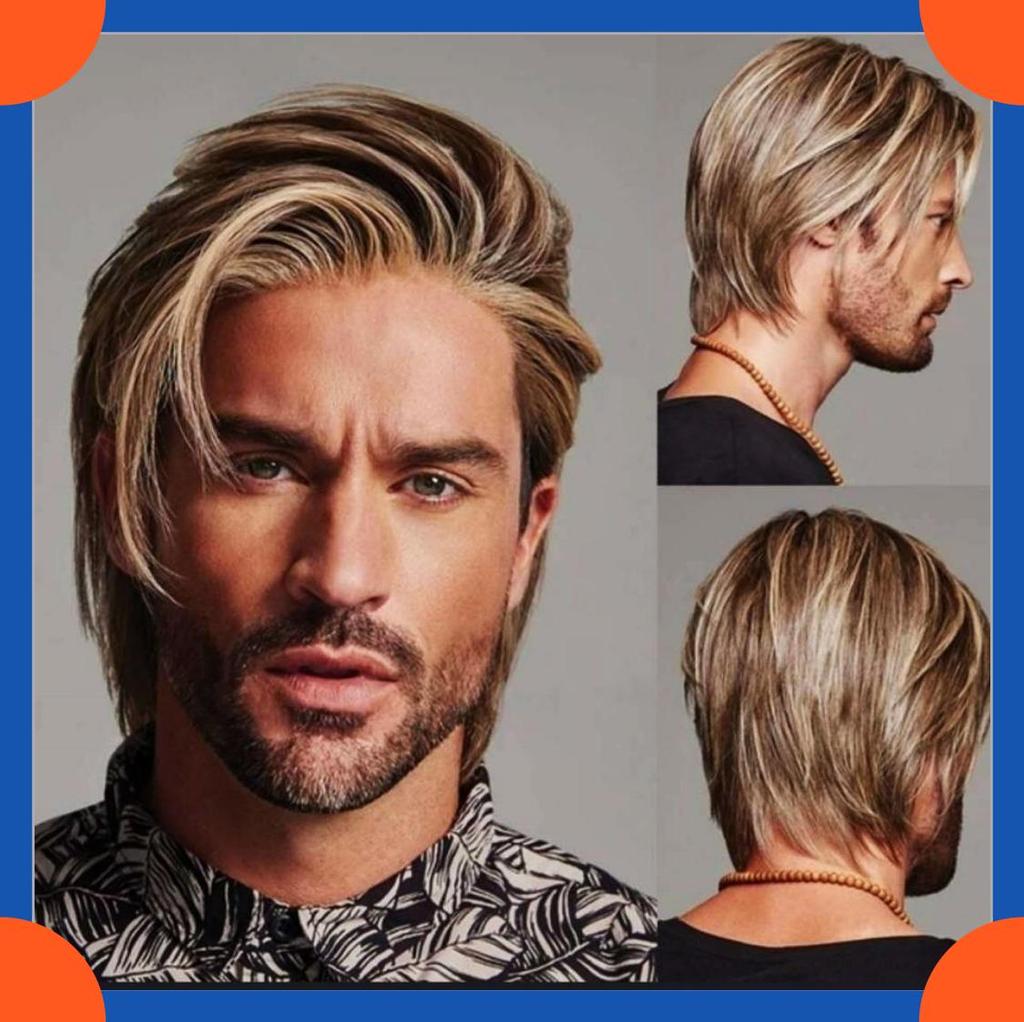 2025 European Fashion Short Straight Wig For Men HW750