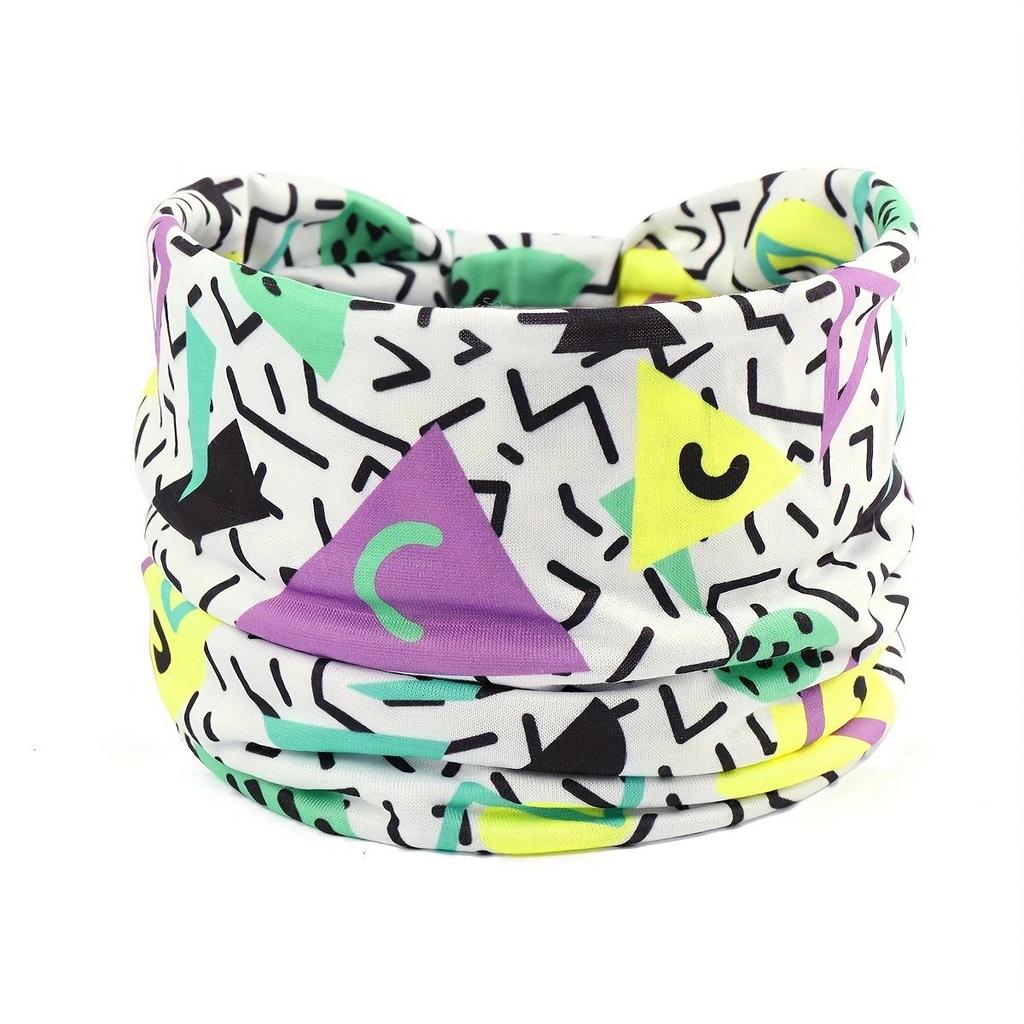 Women's Bohemian Cashew Yoga Headband - Sweat-Absorbing, Elastic Cotton Hair Accessory