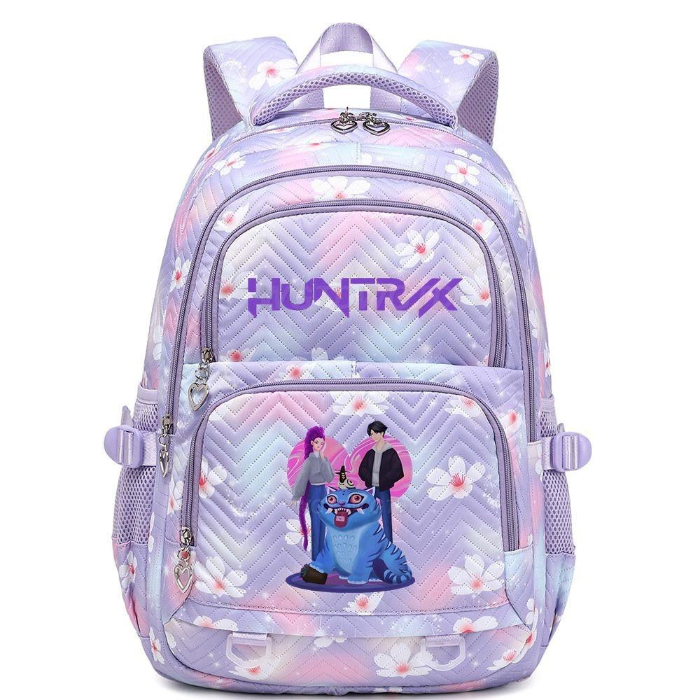Kids Girls Kpop Hunters Rumi Zoey Printed Backpack Student School Waterproof Big Bag