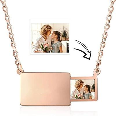 Drawer-Style Locket Personalized Necklace Electroplating Fashion Necklace  Family Jewelry