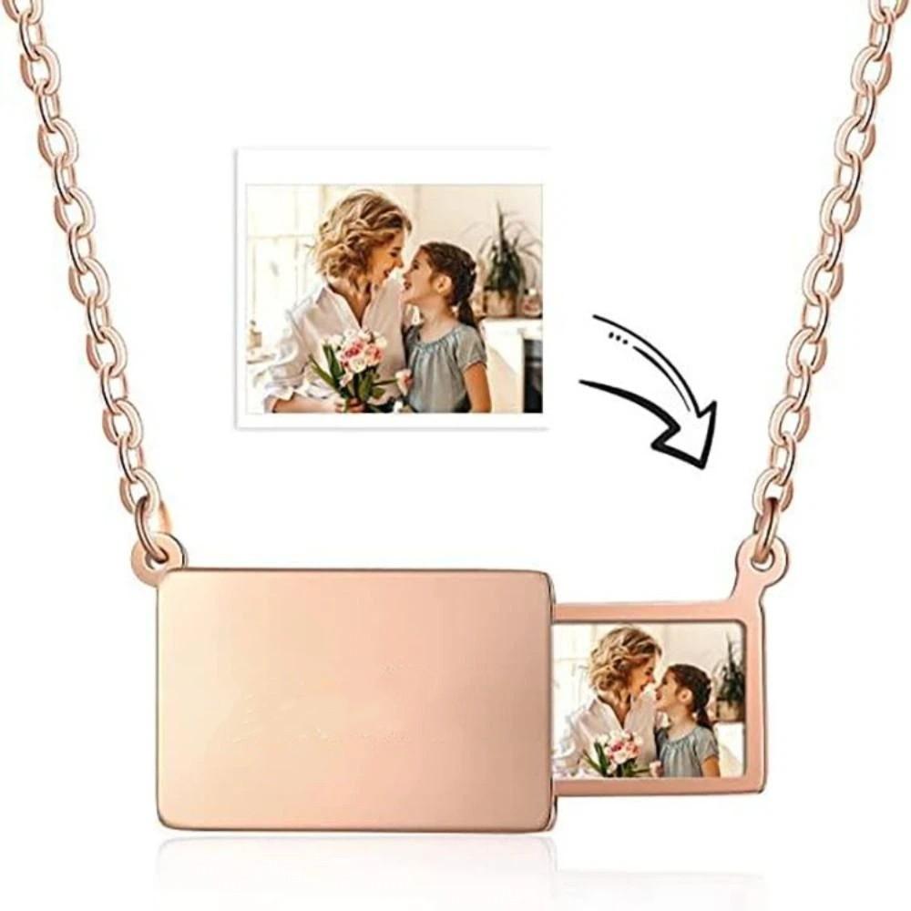 Drawer Style Personalized Necklace Electroplating Locket Pendant Fashion Necklace Memorial Jewelry