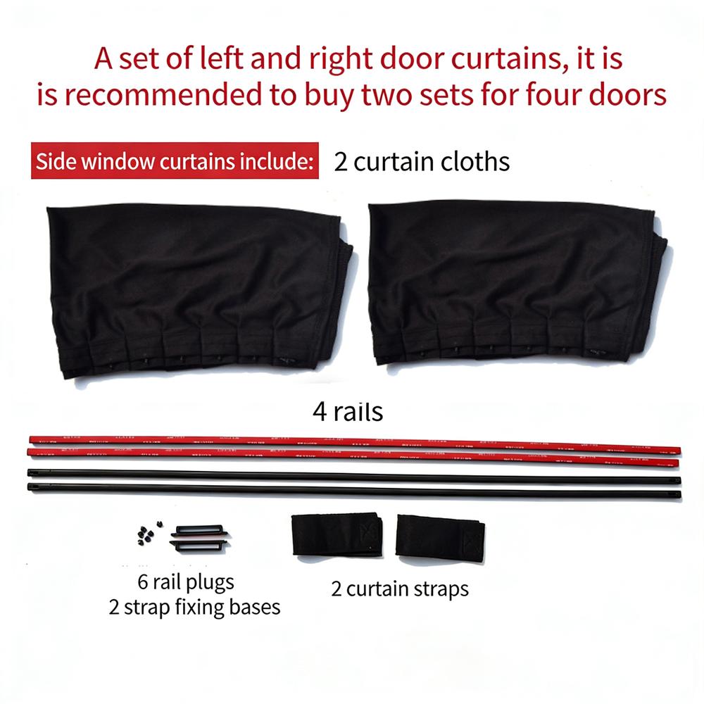 Car curtains, private sunshades, sun protection sunshades, retractable car privacy curtains, track type fabric windows