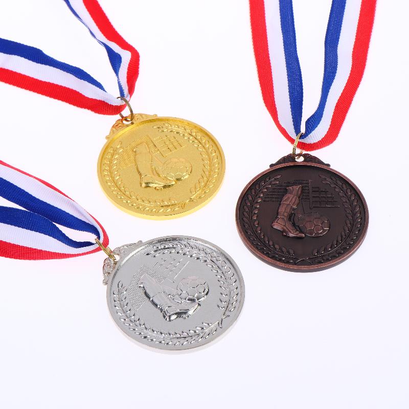6.5Cm Medal Sports Rewards With Neck Ribbon Metal Winner Medals Competition Award Football Medal For Talent Show Party Race
