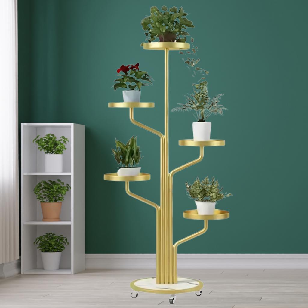 Metal Plant Stand Golden 135 Cm [Kwietnik9]