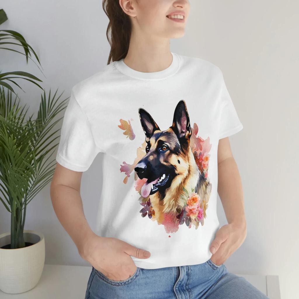 German Shepherd Short Sleeve Men's and Women's T-shirts