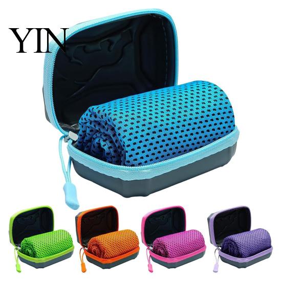 Moisture-wicking Sports Towel 1/5Pcs Cooling with Carrying Case, Quick Dry Absorbent Ice for Neck & Face, Breathable Chilly Sports, Gym, Yoga, Running