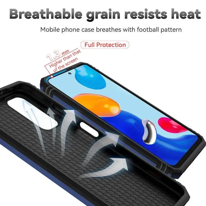 Armor Ring Bracket Push Phone Cases for Redmi Note 11 10 9 8 Pro Ma 9S Prime Poco X3 NFC X4 M4 4G 5G  XiaoMi 12 11 11T 12T Cover