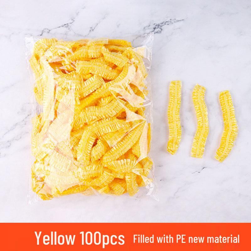 

Extra Large Thick Waterproof Disposable Shower Cap for Hotels and Salons 100 pcs Regular Thickness жёлтый