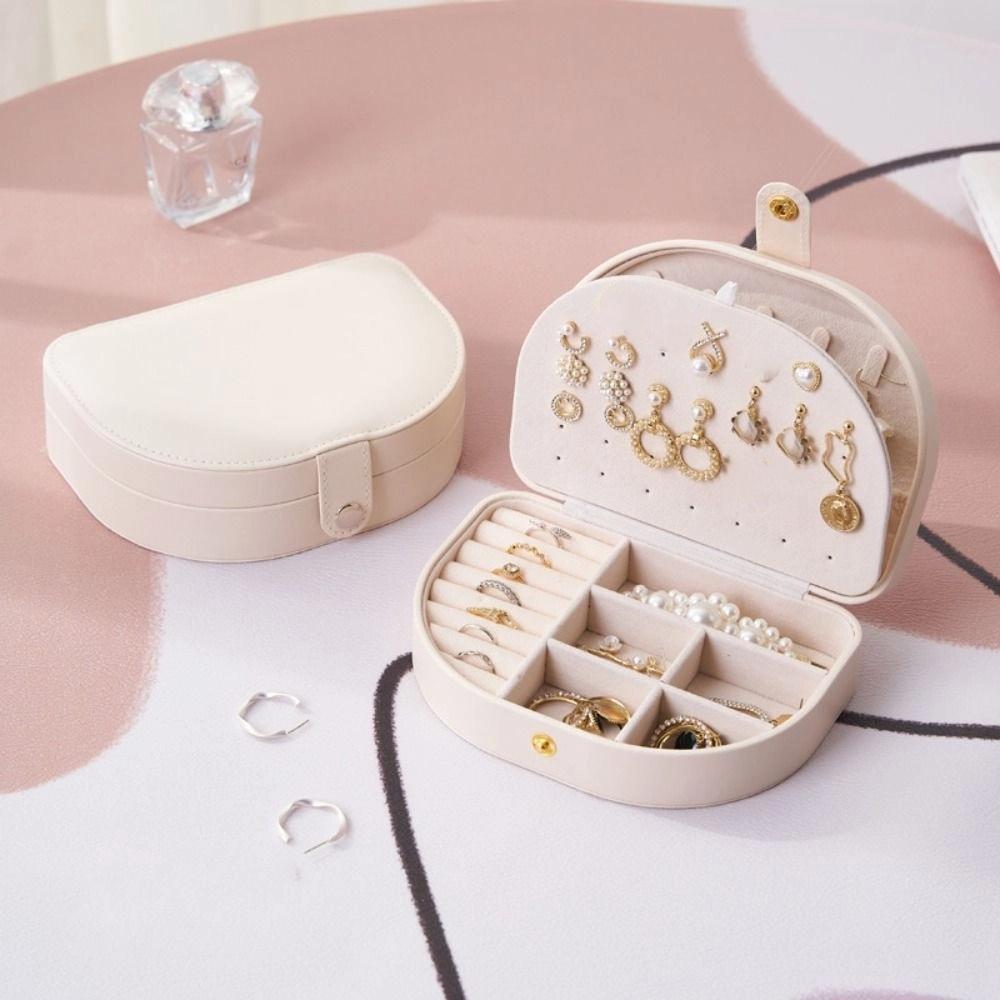 PU Leather Jewelry Packing Bag Rings Necklace Jewelry Display Box Earrings Storage Case  Vacation