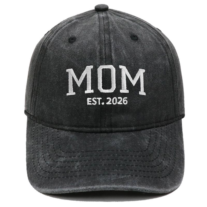 Hot Sale DAD MOM Embroidered Baseball Cap Washed Retro Male and Female Couples Casual Versatile Hat