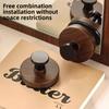 Walnut Wood Pattern Suction Cup Knob Hook for Bathroom and Kitchen Wall-mounted Storage Rack Without Drilling Clothes Hanger Hanging Frame
