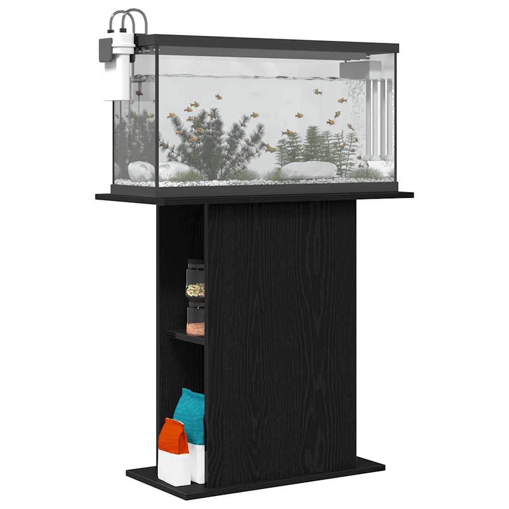 vidaXL Aquariumständer Schwarze Eiche 75 x 36 x 72,5 cm Holzwerkstoff
