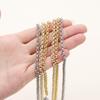 1Meters/Roll 4mm 14K 18K Gold Plated Brass Cross Link Chains Jewelry Making Bulk Chains For DIY Handmade Craft Accessories