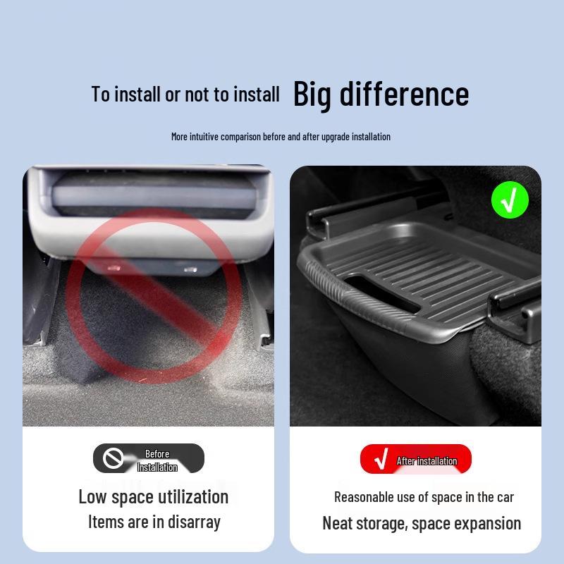 New Tesla Model Y Rear Seat Trash Can & Storage Box Accessory for Interior Upgrade