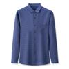 New Men's Casual Small Plaid Long Sleeved Lapel Shirt for Spring and Autumn Fashion Comfortable Wrinkle Free Top Without Ironing