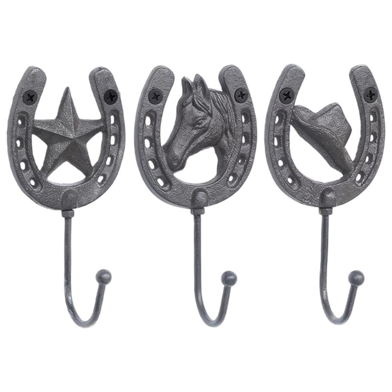 Entryway Wall Key Holder Hook In Metal for Daily Carry Items, Horseshoe Hook for Hallway or Room Entry Daily Use