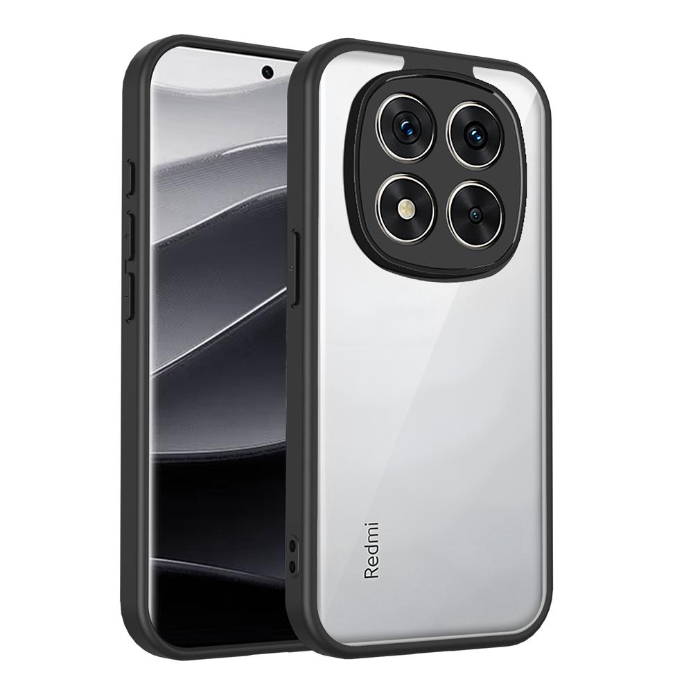 KEYSION Transparent Phone Case for Xiaomi POCO M8 Pro 5G Soft Silicone+PC Clear Shockproof Phone Back Cover for POCO M8 5G