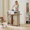 Ironing Board on Wheels, 127 x 42.5 x 99 cm, Natural Wood