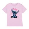 Girls Cute As Can Be Stitch Action Pose T-Shirt