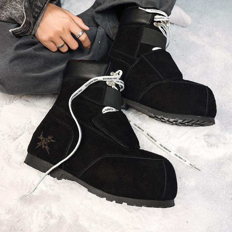 Aumento altezza interna CM invisibile pantofole opache design di nicchia fondo spesso stivali da neve alla moda sci Martin