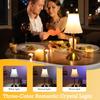 LED Elegant Table Lamp Touch Sensor Desktop Night Light Type-C Rechargeable Crystal Touch Desktop Light for Bar Hotel Restaurant