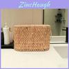 Modern Simple Wicker Storage Basket With Lid For Living Room Organization