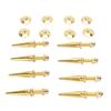 8Pcs Speaker Spikes Copper Shockproof Isolation Foot Set with Base Pad Adjustable Height for Subwoof